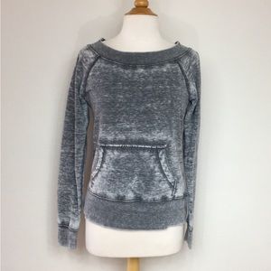 3/$25 Colorfast 90’s Gray Marbled Boat Neck Sweatshirt Size Small Girlhoodcore